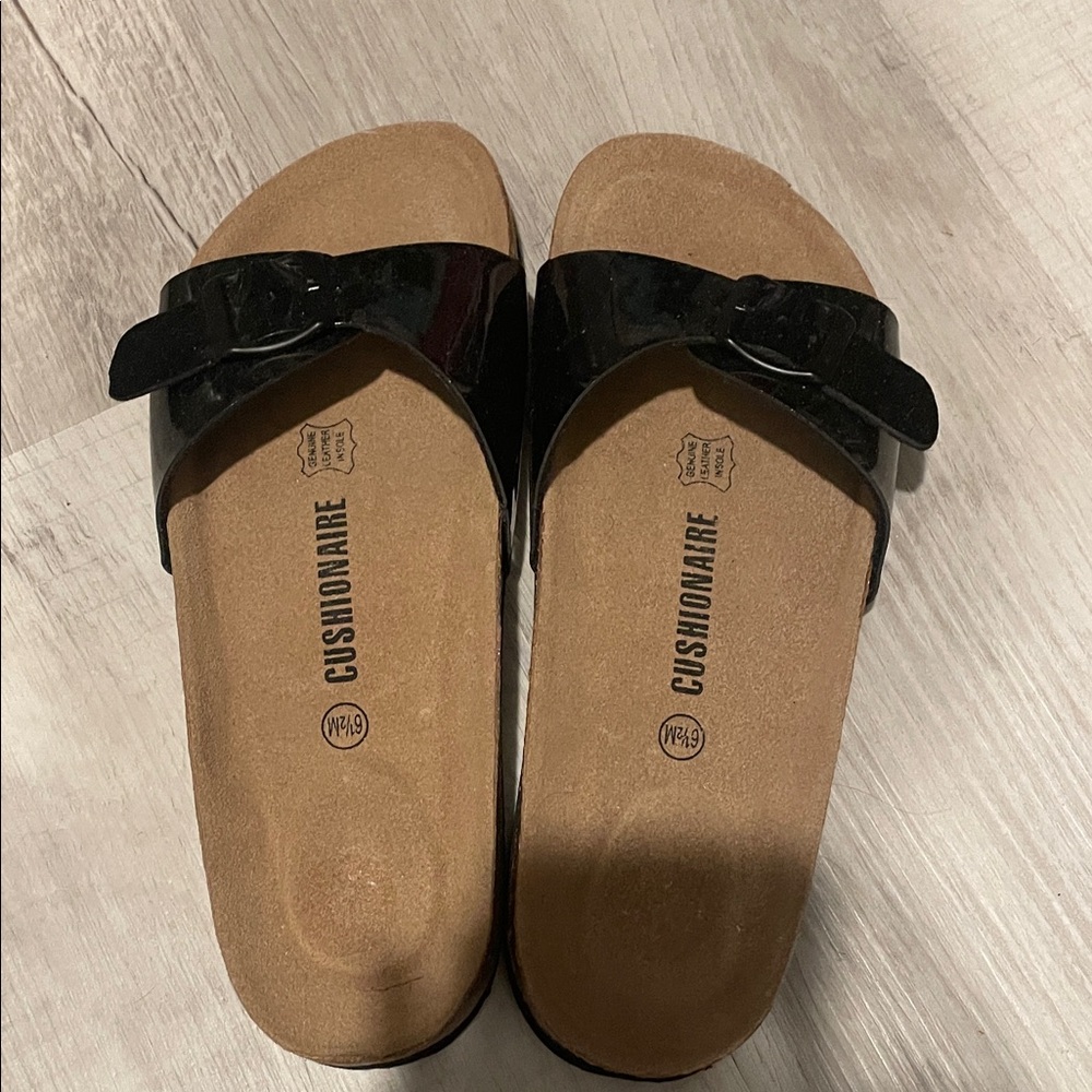 Cushionaire Women's Black Slide Sandals